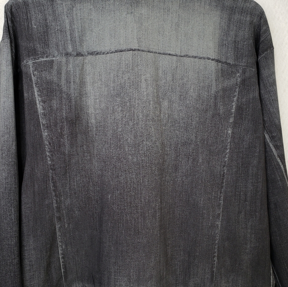 Lucy Faux Denim Look Full Zip Soft Layering Jacket Lots of Pockets Sz XL. - Picture 11 of 12
